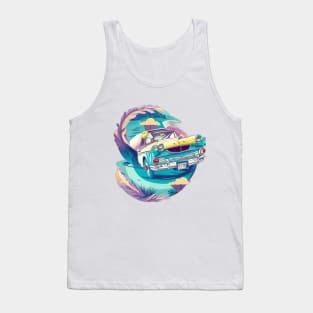 car funny illustration painting Tank Top